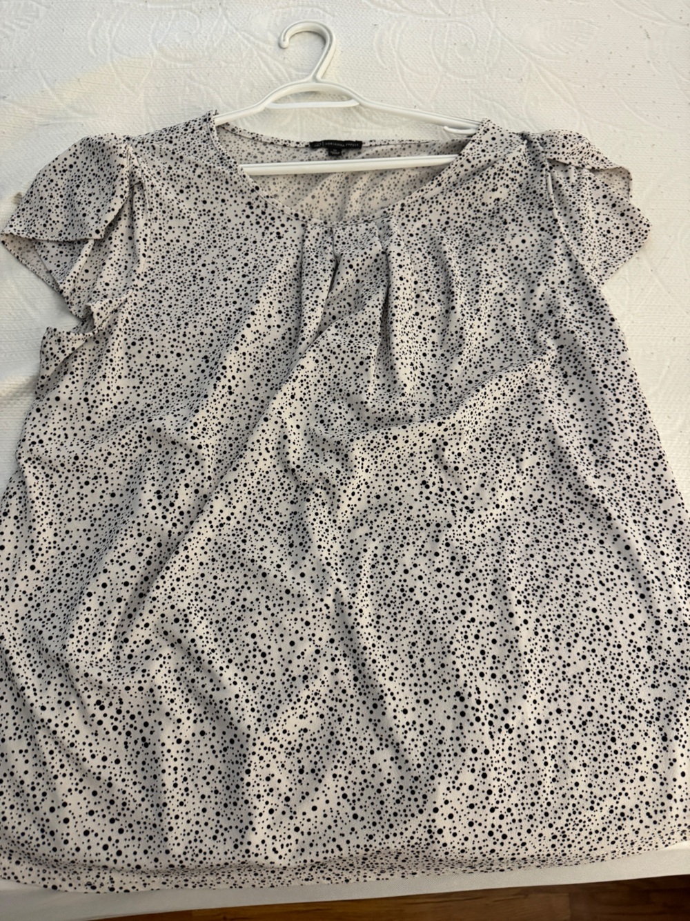 Cream and Black Polka Dot women’s shirt